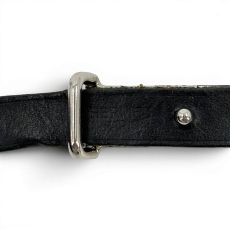HERMES アピ レザー シルバー ブレスレット