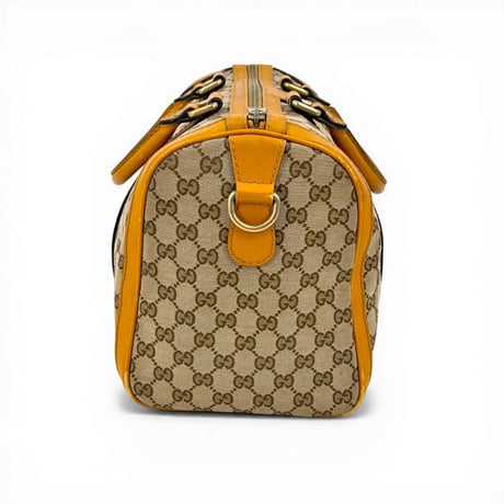 GUCCI GGキャンバス ベージュ ボストンバッグ イタリア製