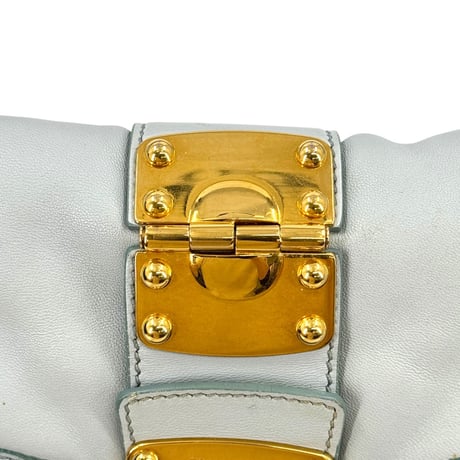 MIU MIU マトラッセ ベビーブルー 2WAY ハンドバッグ