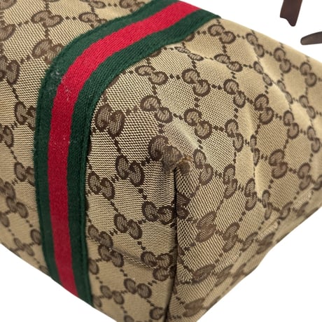 GUCCI GGキャンバス シェリーライン ベージュ トートバッグ