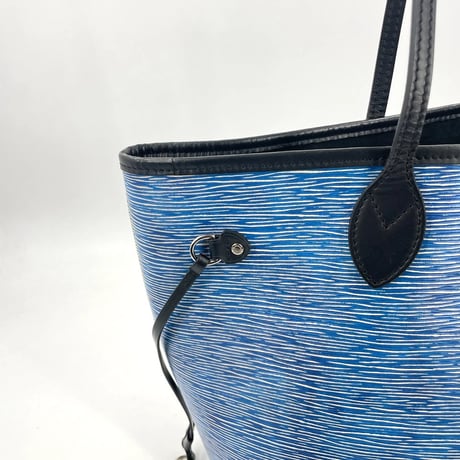 美品 LOUIS VUITTON エピ ブルー ネヴァーフル MM M51053 レディース トートバッグ ポーチ
