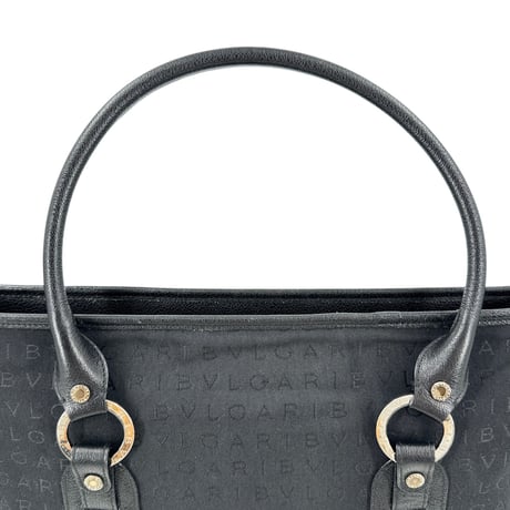 BVLGARI ロゴマニア ブラック キャンバス トートバッグ