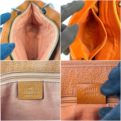 GUCCI GGキャンバス ベージュ×オレンジ ショルダー