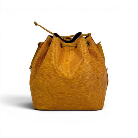LOUIS VUITTON プチ・ノエ エピ イエローレザー ドローストリング バケットショルダーバッグ M44009