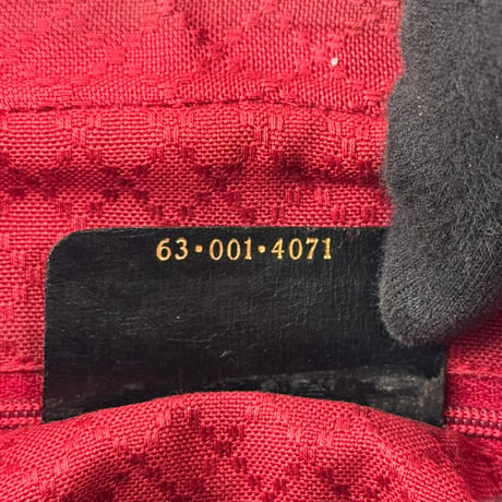 GUCCI GGキャンバス ブラック シェリーライン ヴィンテージ ショルダーバッグ