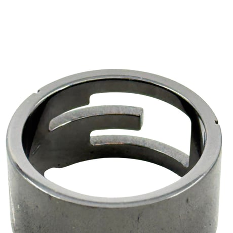 GUCCI ブラックコーティング スターリング シルバー ブランド G リング