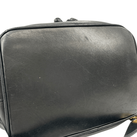 CHANEL　巾着ショルダーバッグ　ブラック