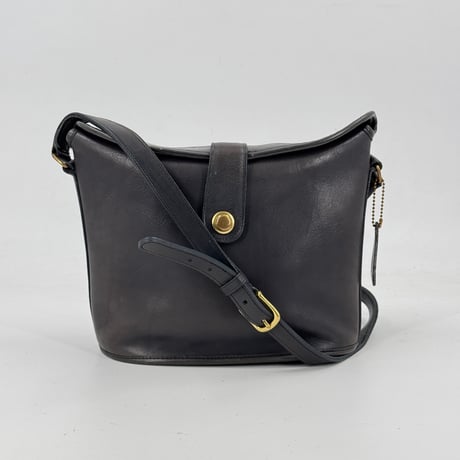 COACH オールドコーチ レザー ショルダーバッグ ブラック グラブタン