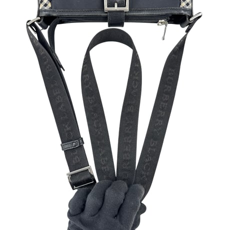BURBERRY ノヴァキャンバス ブラックショルダーバッグ