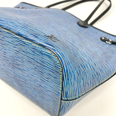 美品 LOUIS VUITTON エピ ブルー ネヴァーフル MM M51053 レディース トートバッグ ポーチ