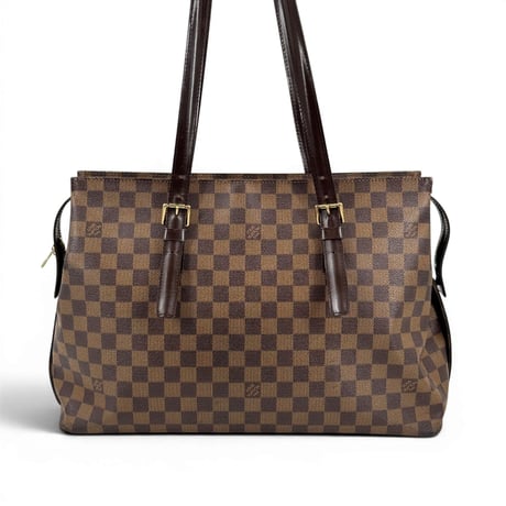 LOUIS VUITTON チェルシー ダミエ エベヌ キャンバス ブラウン トートバッグ N51119