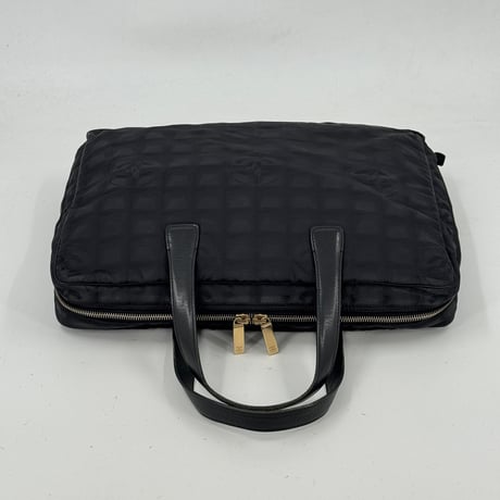 CHANEL ニュー トラベル ライン ブリーフケース ブラック ナイロン ビジネスバッグ