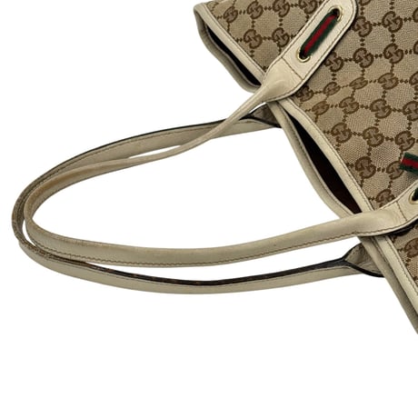 GUCCI プリンシー GGキャンバス ベージュ リボン ヴィンテージ Y2K トートバッグ 161720