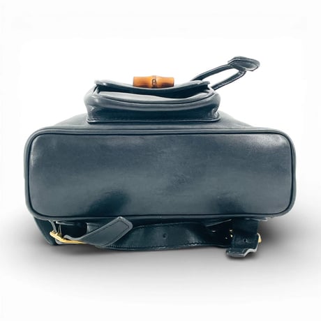 GUCCI ブラックレザー バンブー レディース バックパック