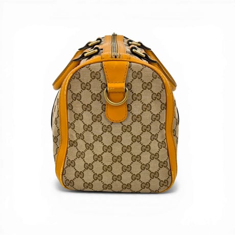GUCCI GGキャンバス ベージュ ボストンバッグ イタリア製