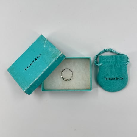 TIFFANY ハートリボン SV925 18Kバンドリング ヴィンテージ