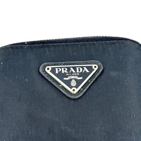 PRADA テスート ブラック ラウンド ジッピーコインパース