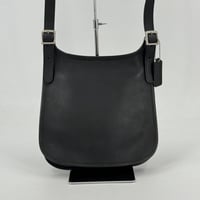 COACH オールドコーチ ブラック ハンドクラフト レザー ショルダーバッグ