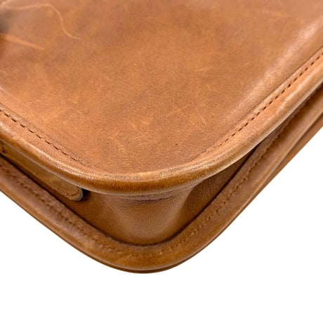 COACH ブラウン フルグレインレザー ショルダーバッグ オールドCOACH