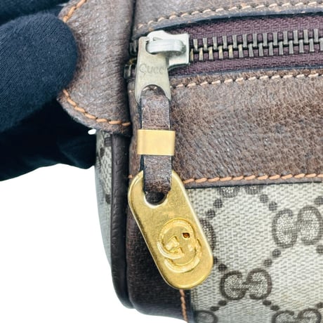 GUCCI GGキャンバス ベージュ シェリーライン イタリア製 レディース ボストンバッグ