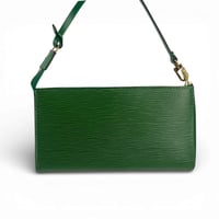 美品 LOUIS VUITTON エピ ポシェット アクセサリー ポーチ グリーン M52984