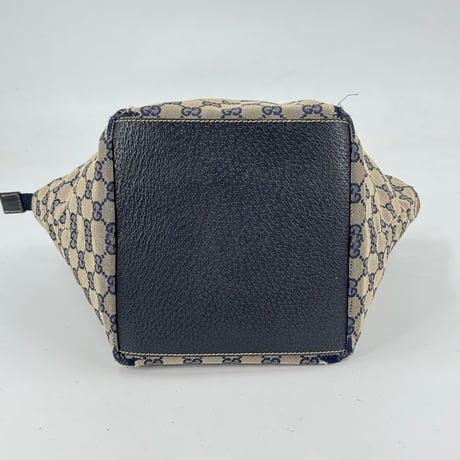 GUCCI ミニハンドバッグ GG シェリーライン ネイビー ウェビング 131228 496393