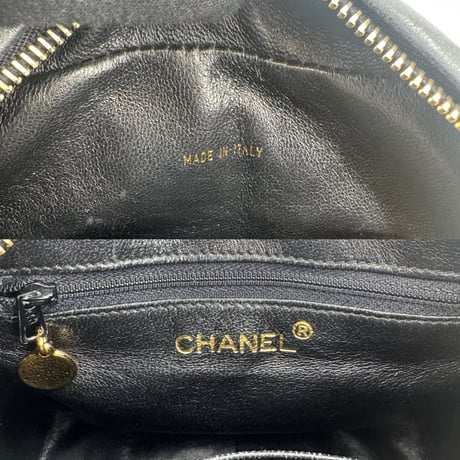 CHANEL　ハンドバッグ　ラムスキン　ブラック