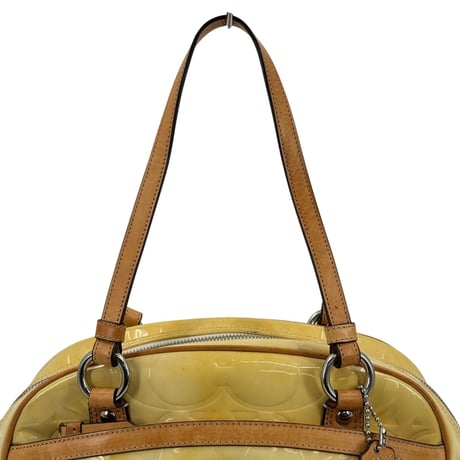 COACH ヴェルニ イエロー ショルダーバッグ