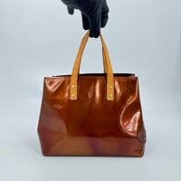 LOUIS VUITTON リードPM ヴェルニ レザー ブロンズ ハンドバッグ M91145