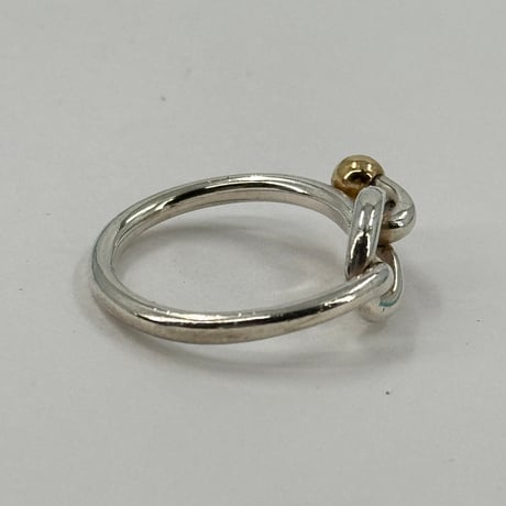 TIFFANY ラブノットフックアイ バンドリング SV925 18K ヴィンテージ