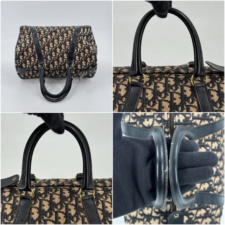 DIOR トロッター キャンバス ハンドバッグ モノグラム オブリーク パース