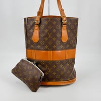 LOUIS VUITTON バケットGMモノグラム ブラウン ショルダーバッグ トートバッグ T42238