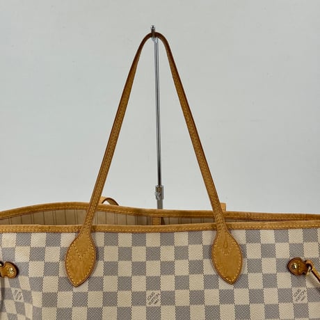 LOUIS VUITTON ネヴァーフルMM ダミエ・アズール ホワイトキャンバス トートバッグ N51107