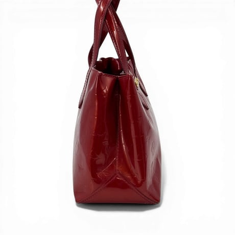 LOUIS VUITTON モノグラム ヴェルニ レッド ウィルシャーPM M93642 ハンドバッグ