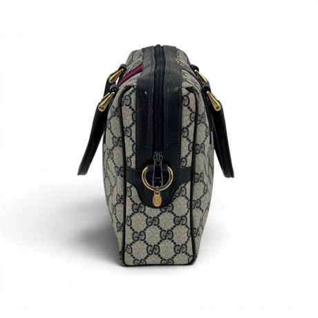GUCCI オールド GUCCI GGスプリーム ネイビー レッド ヴィンテージ 2WAY ボストンバッグ 010 378