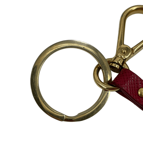 PRADA 　キーホルダー　ロゴ　レッド＆ゴールド　GP　RA947