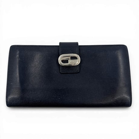 GUCCI ブラックレザー 二つ折り 長財布