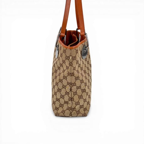 GUCCI GGキャンバス ベージュ×オレンジ ショルダー