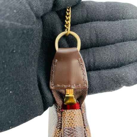 LOUIS VUITTON ダミエ エベヌ ミニポシェット アクセサリー ポーチ トTRUNKD&バッグS N58011