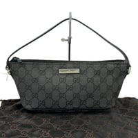GUCCI ブラック GGキャンバス ハンドバッグ