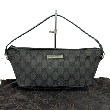 GUCCI ブラック GGキャンバス ハンドバッグ