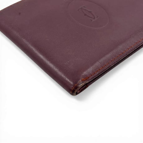 Cartier ボルドー 二つ折り 財布