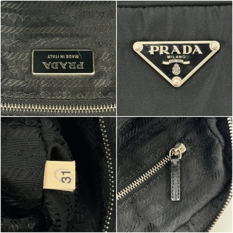 PRADA ミラノ テスート ナイロン ブラック ハンドバッグ
