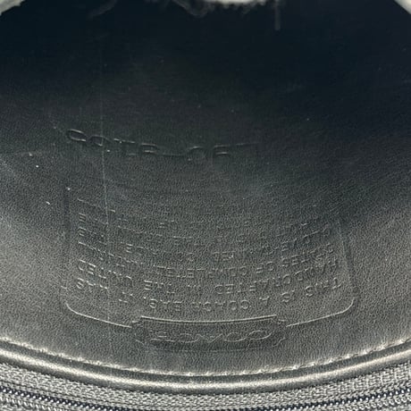 COACH オールドコーチ ブラック ハンドクラフト レザー ショルダーバッグ