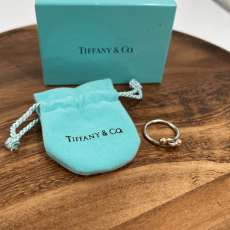 TIFFANY　リング　シルバー925　18KYG