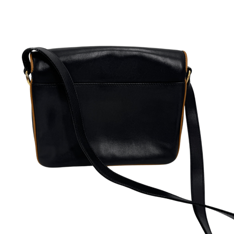 CELINE　ショルダーバッグ　馬車金具　レザー　ギャザー