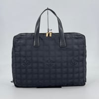 CHANEL ニュー トラベル ライン ブリーフケース ブラック ナイロン ビジネスバッグ