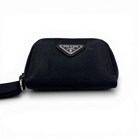 PRADA テスート ブラック ラウンド ジッピーコインパース