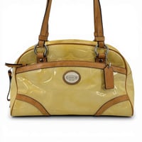 COACH ヴェルニ イエロー ショルダーバッグ
