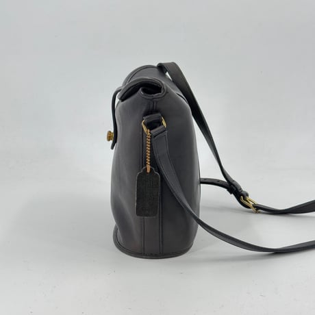 COACH オールドコーチ レザー ショルダーバッグ ブラック グラブタン